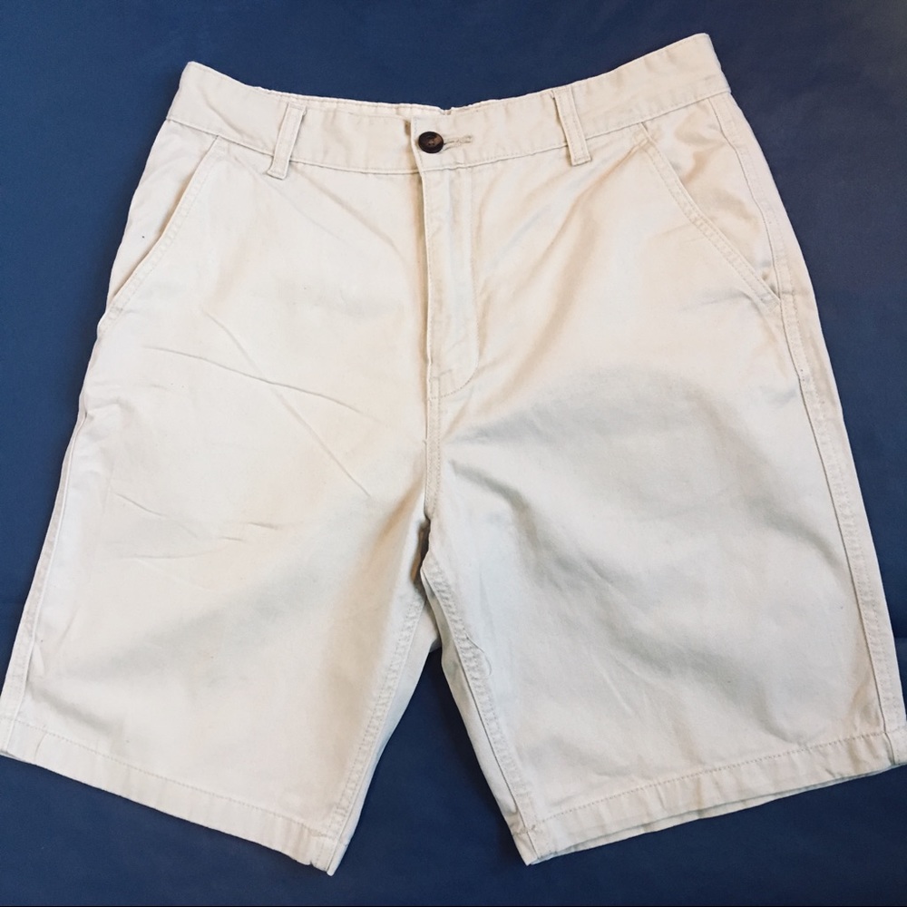Flat Front Khaki Shorts